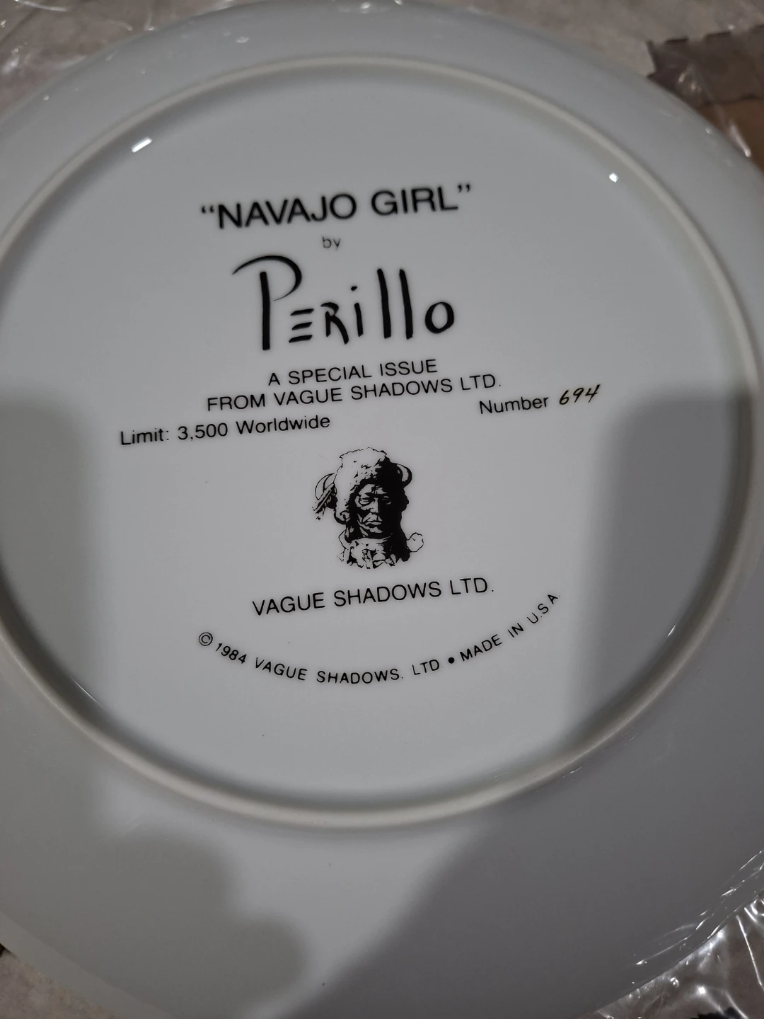 Gregory Perillo "Navajo Girl" Collector Plate - photo 2