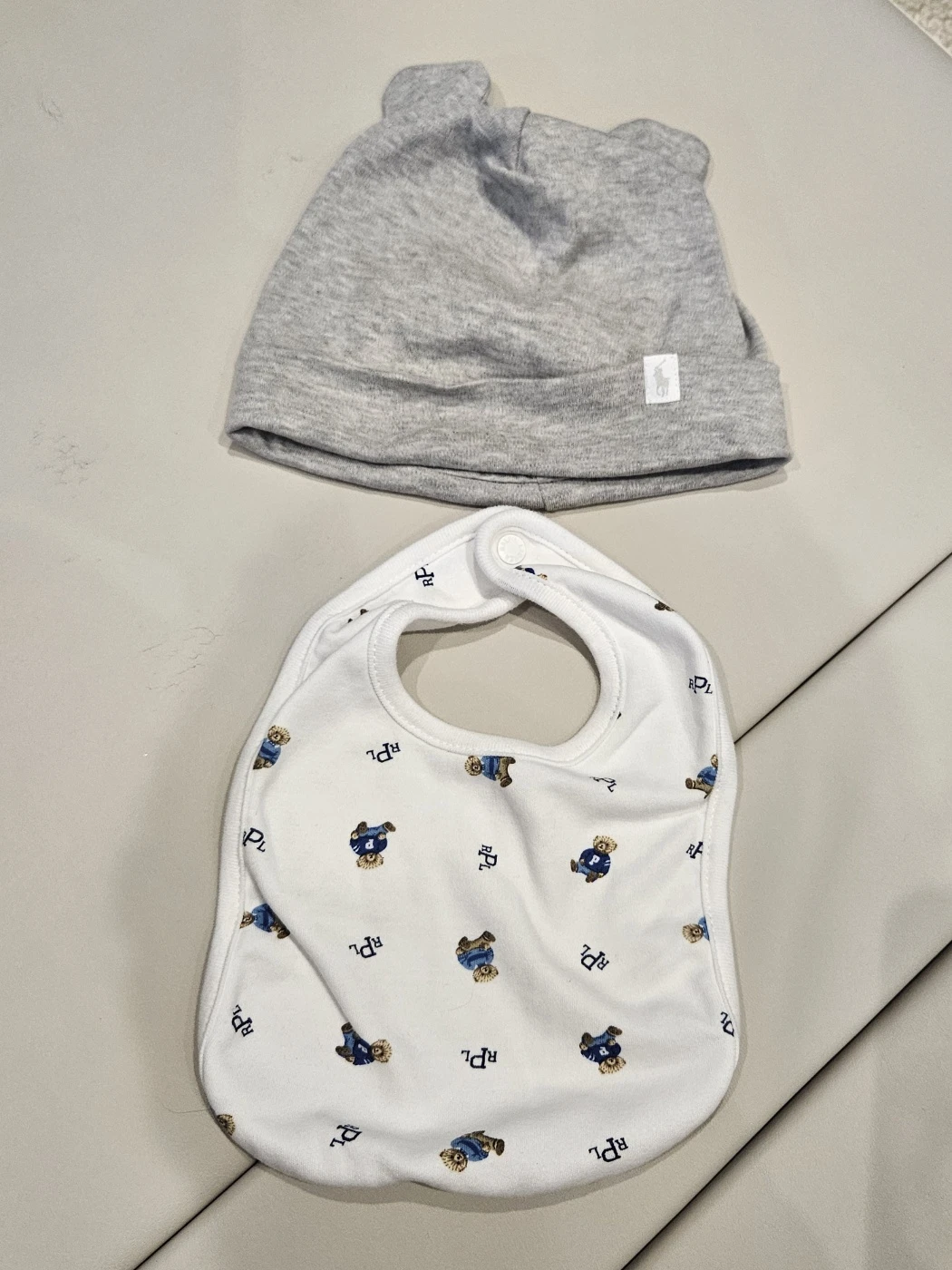 Polo Ralph Lauren Baby Hat and Bib Set