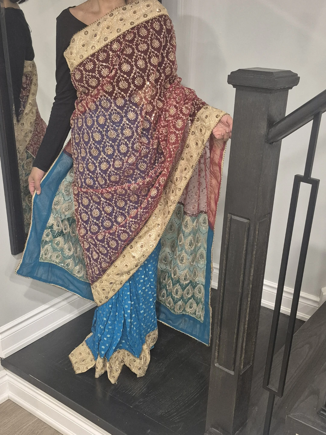 Embroidered Saree with Blouse Piece