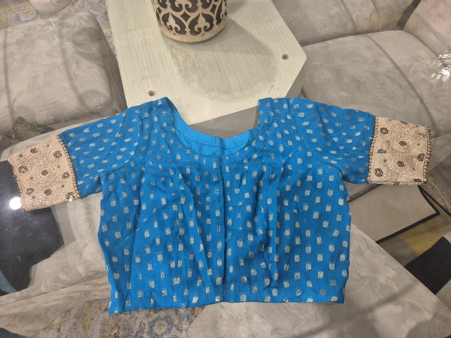 Embroidered Saree with Blouse Piece - photo 3