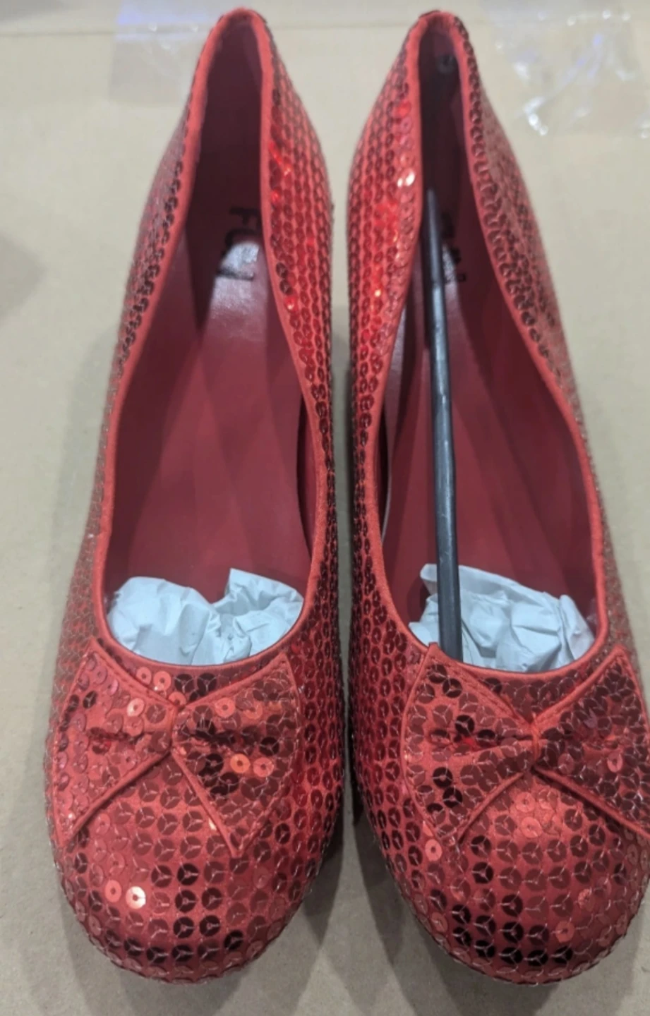 Red Sequin Heels