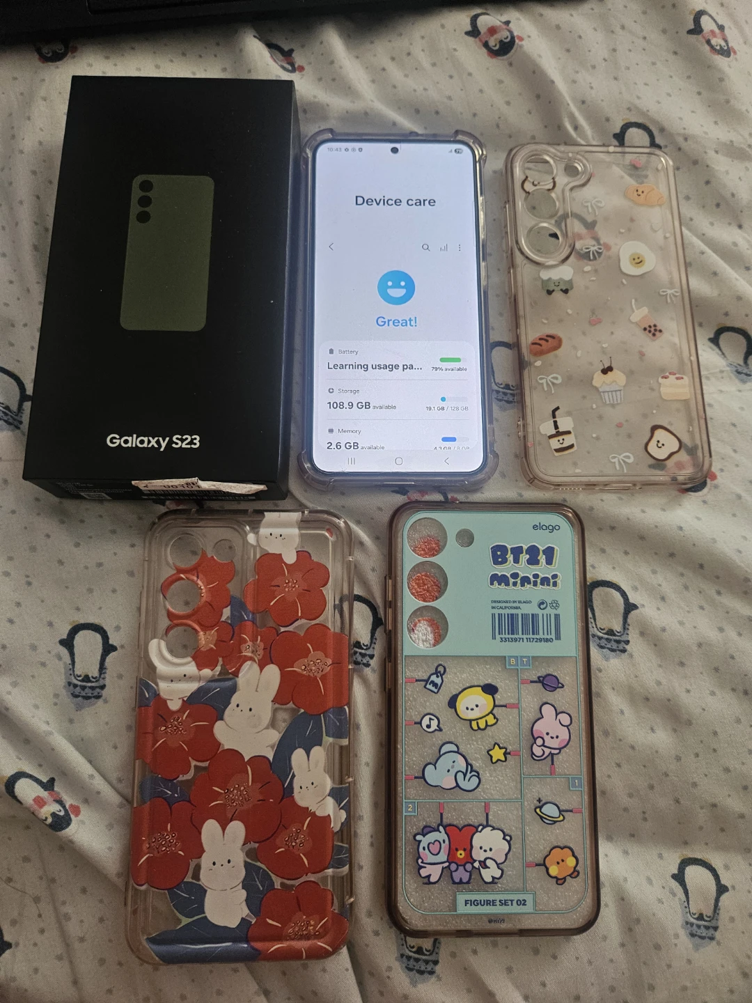Samsung Galaxy S23 with 4 Cases