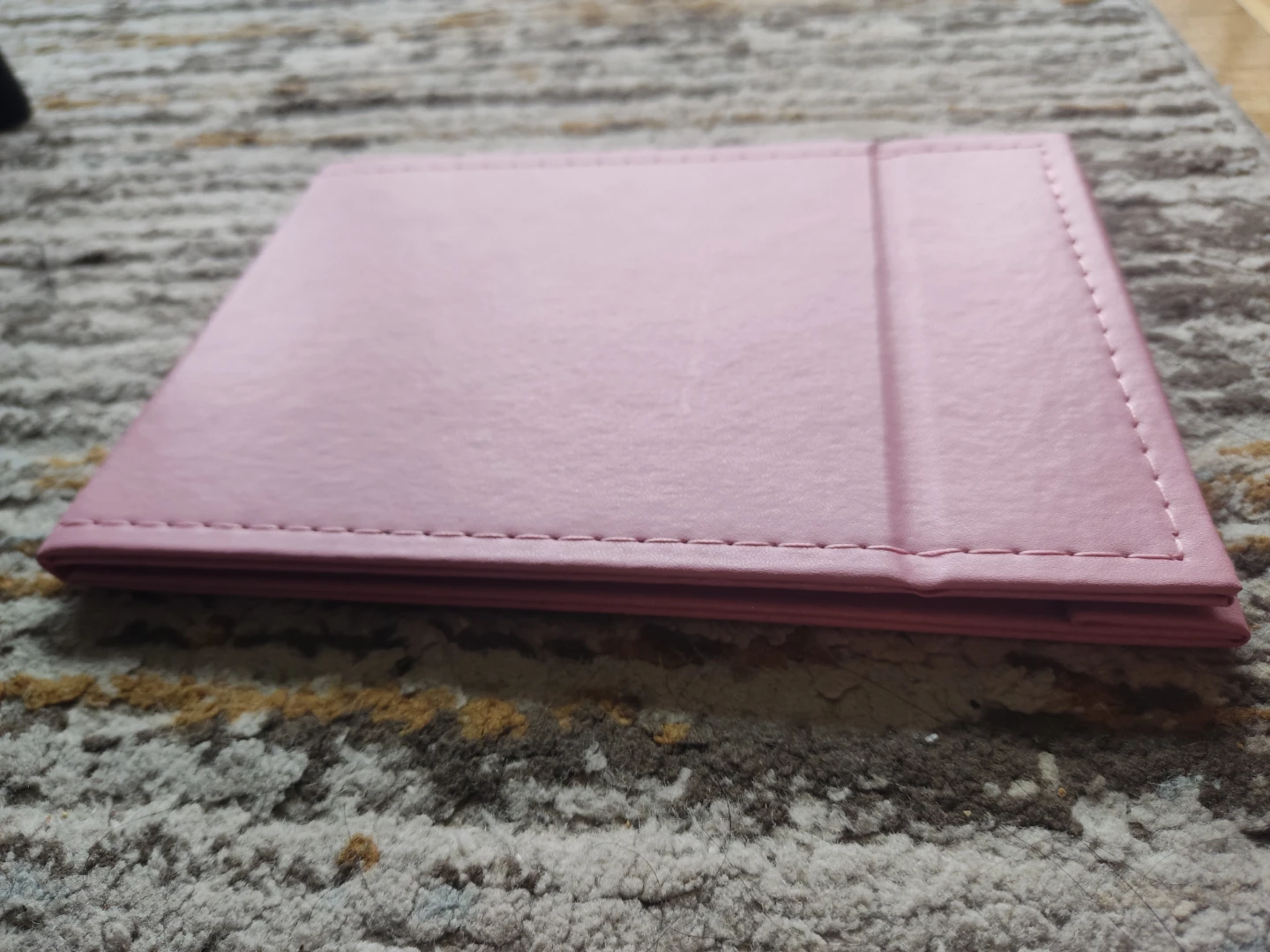 Makeup Mirror - Pink Faux Leather Folding - photo 3