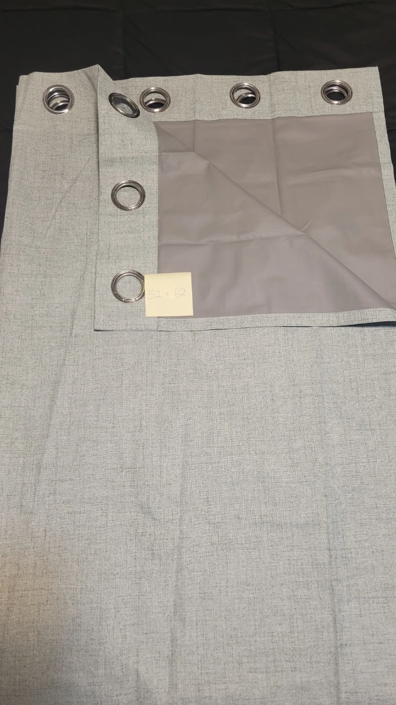 Light Grey Grommet Curtains 52" x 62" (2 Panels )