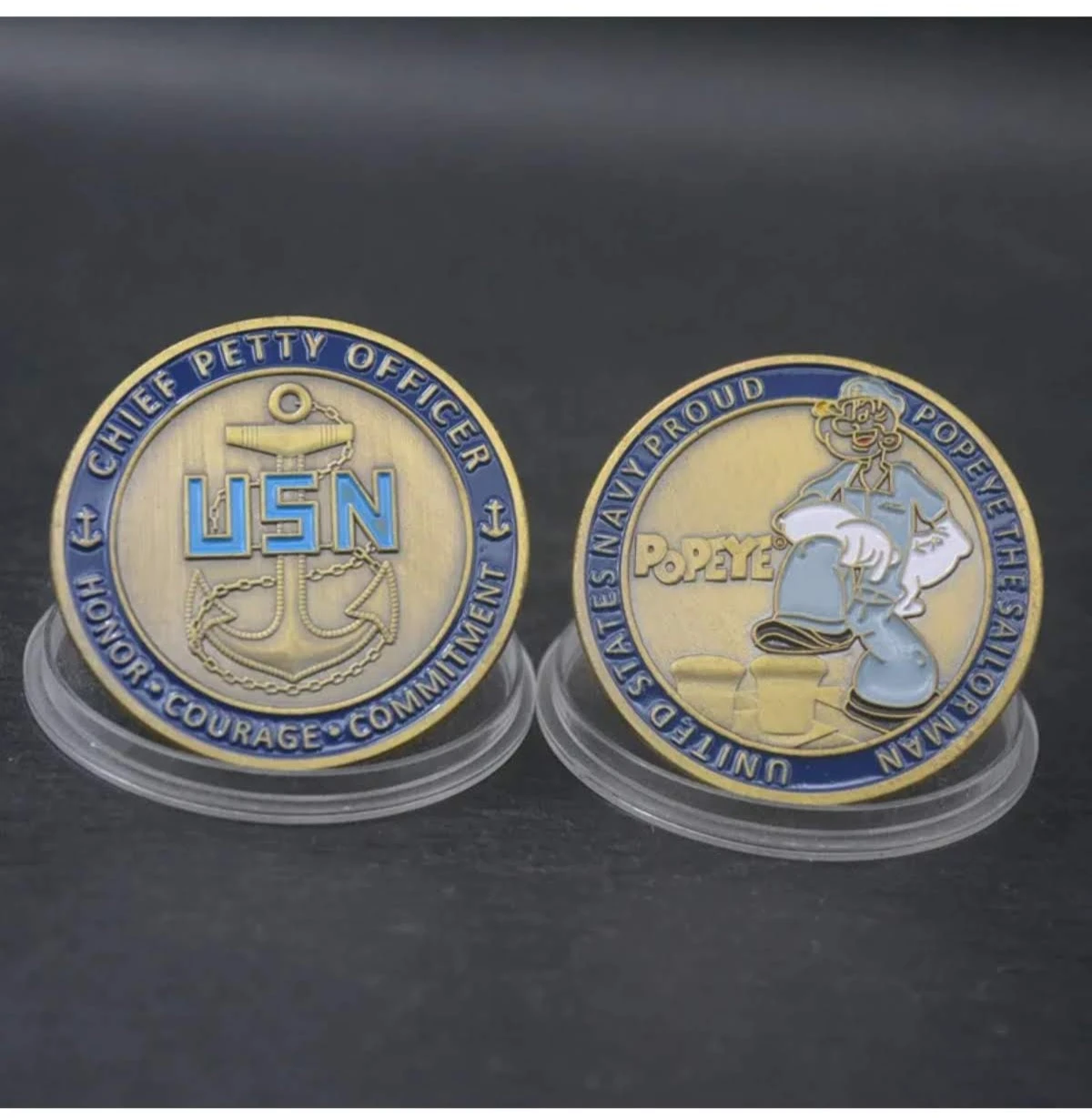Chief Petty Officer USN Popeye Challenge Coin