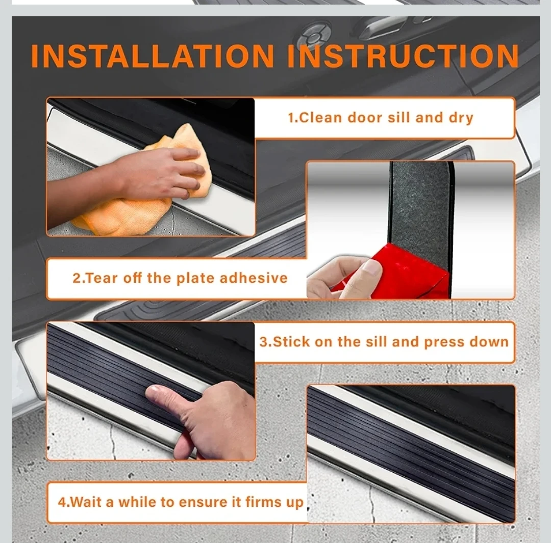 NEW Universal Car Door Sill Protector 4pcs - photo 5