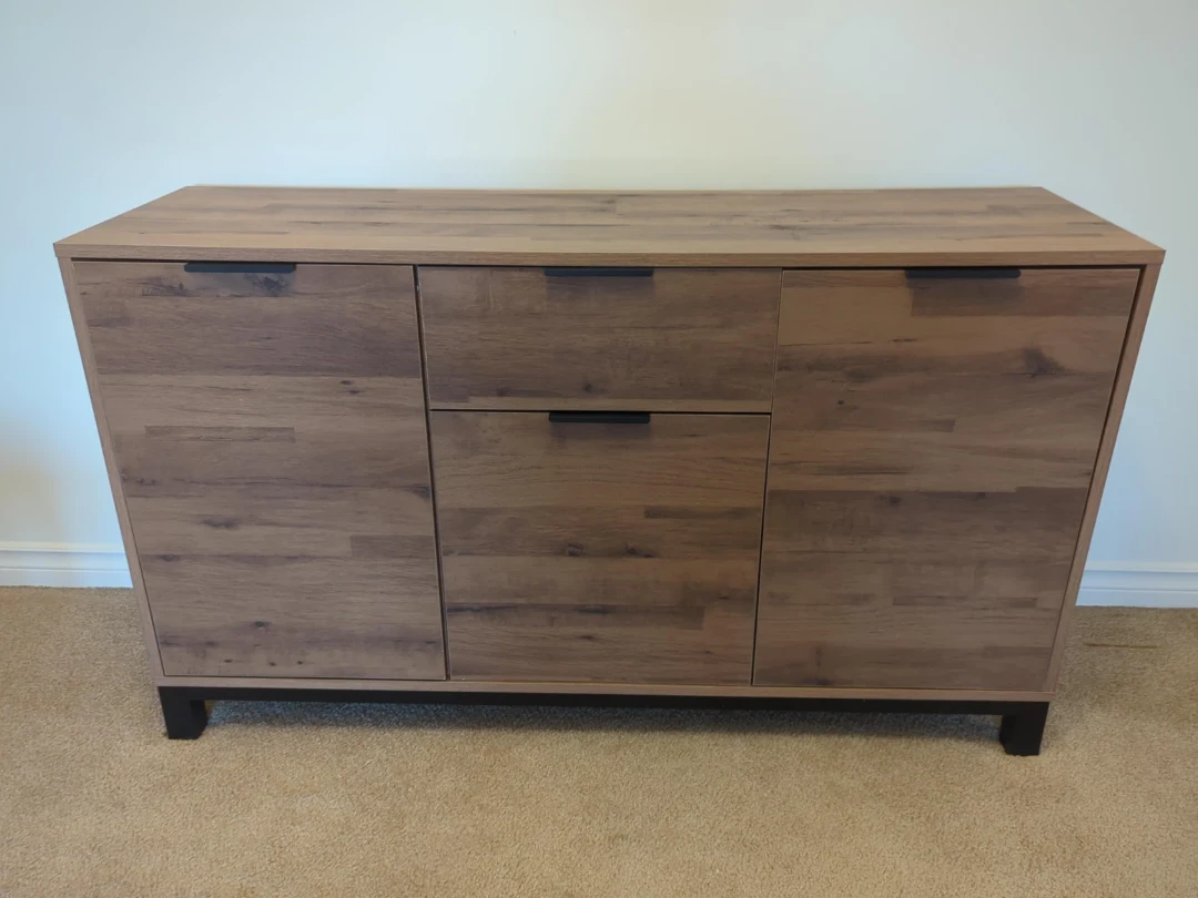 Wood Sideboard with 3 Doors and 1 Drawer