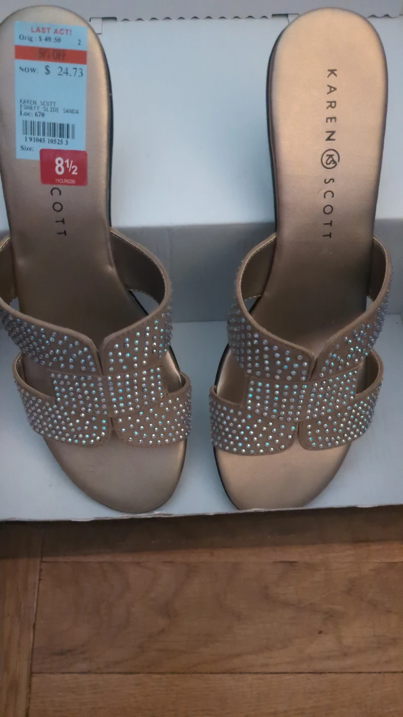 Karen Scott Women's Slide Sandals