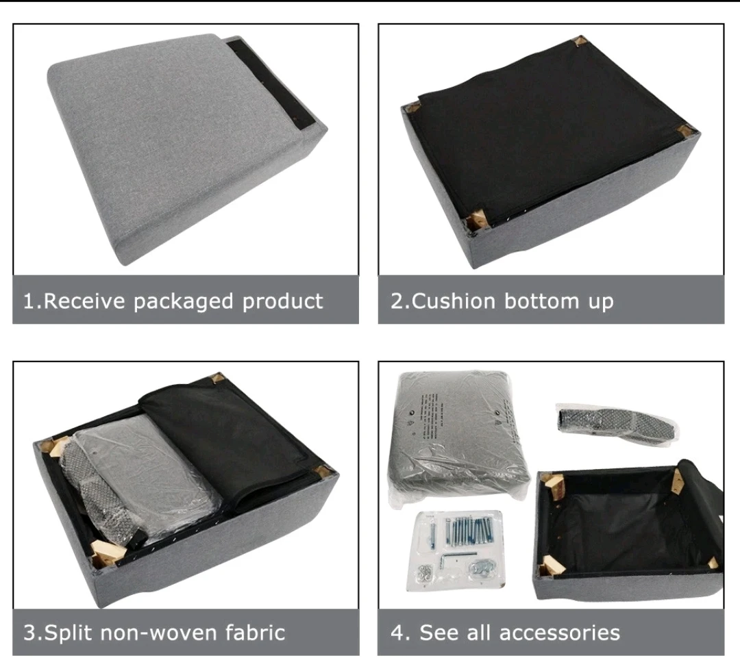 2 Modern Design Fabric Armless Accent Chairs - photo 3
