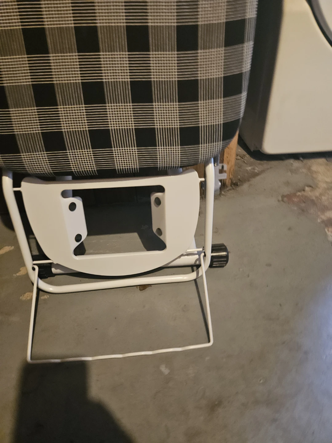 White Folding Ironing Board with Plaid Cover - photo 3