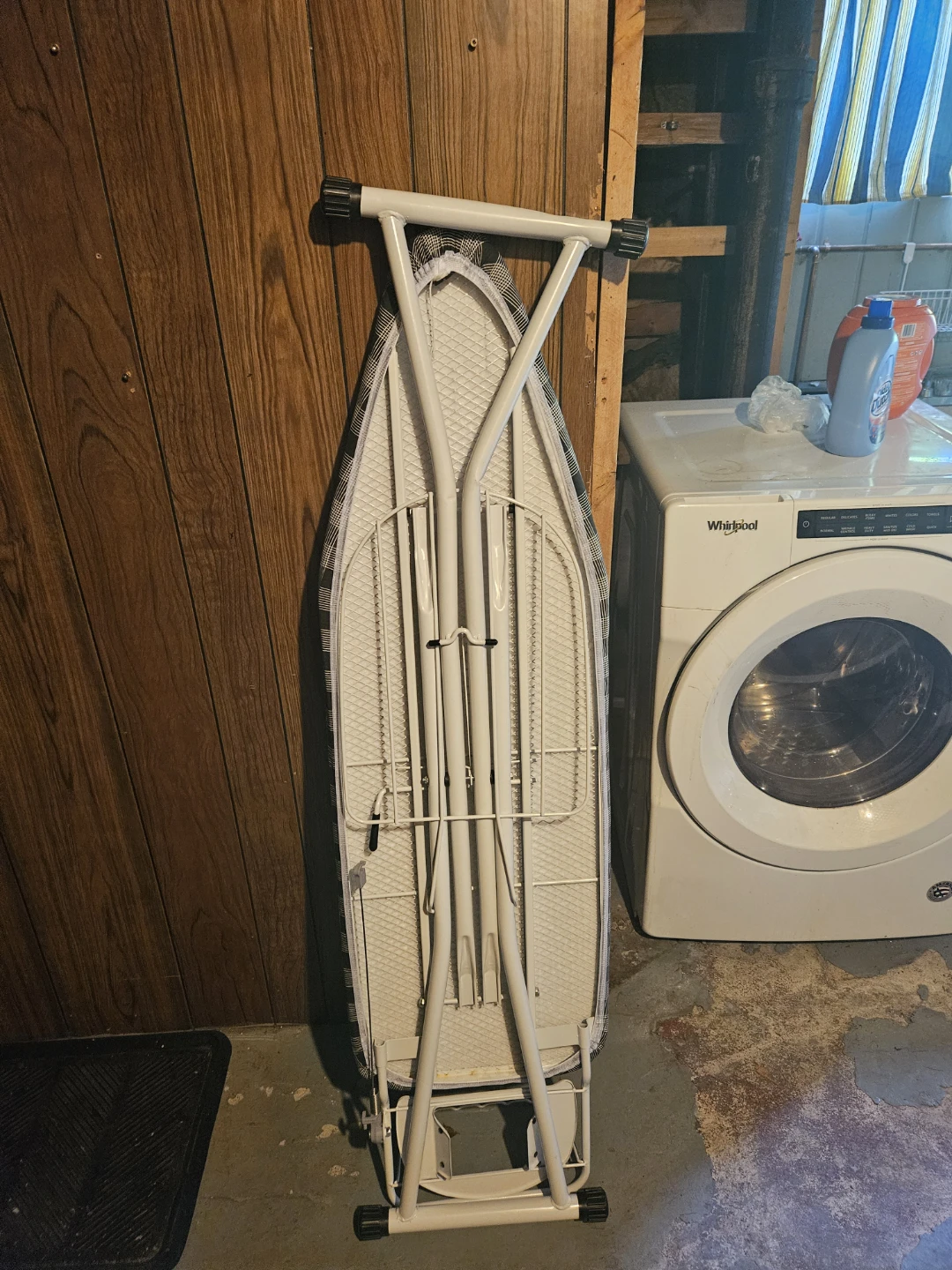White Folding Ironing Board with Plaid Cover - photo 4