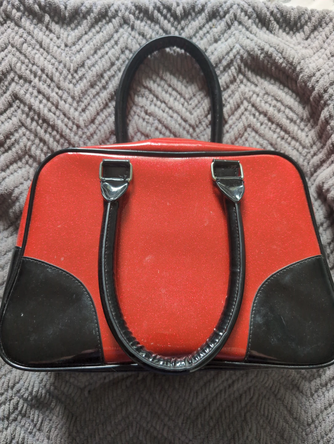 Red and Black Sparkle Handbag
