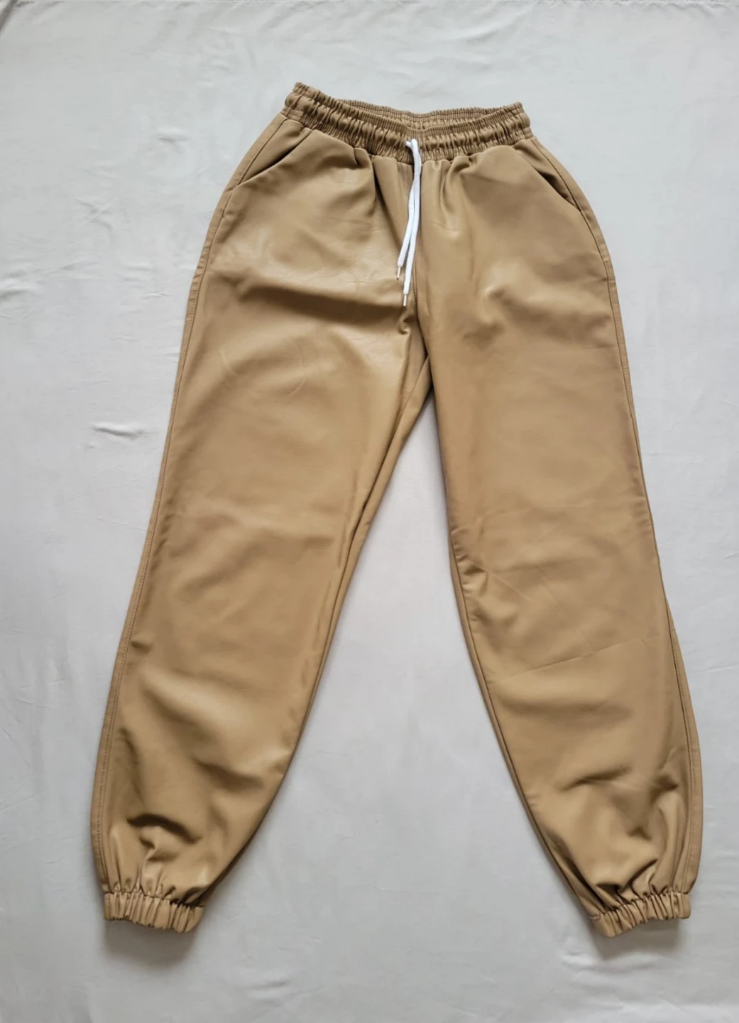 Faux Leather Jogger Pants