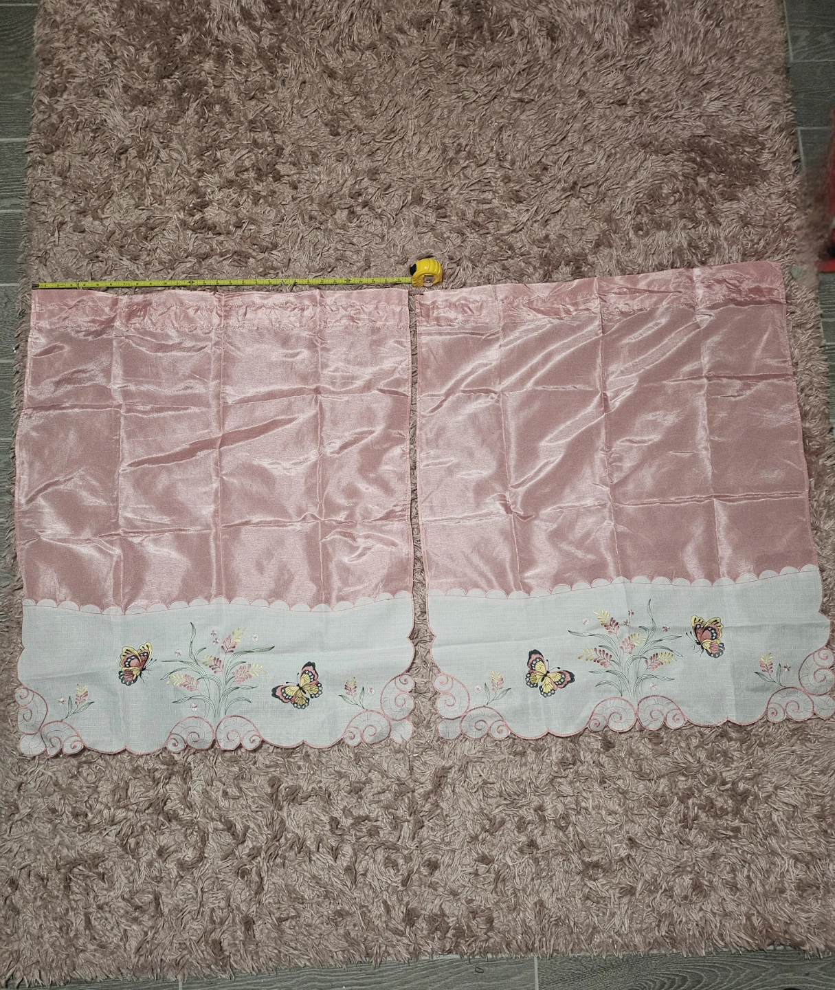 🦋 Stunning Vintage Butterfly Curtains Set 🦋