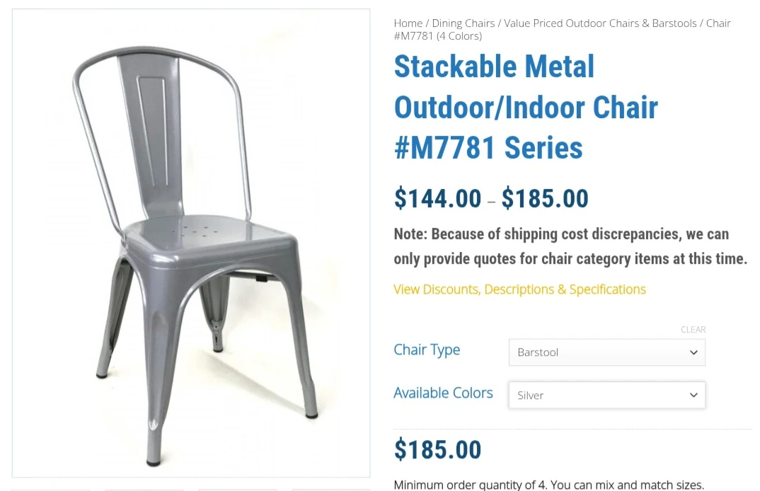 Industrial metal chairs - photo 3