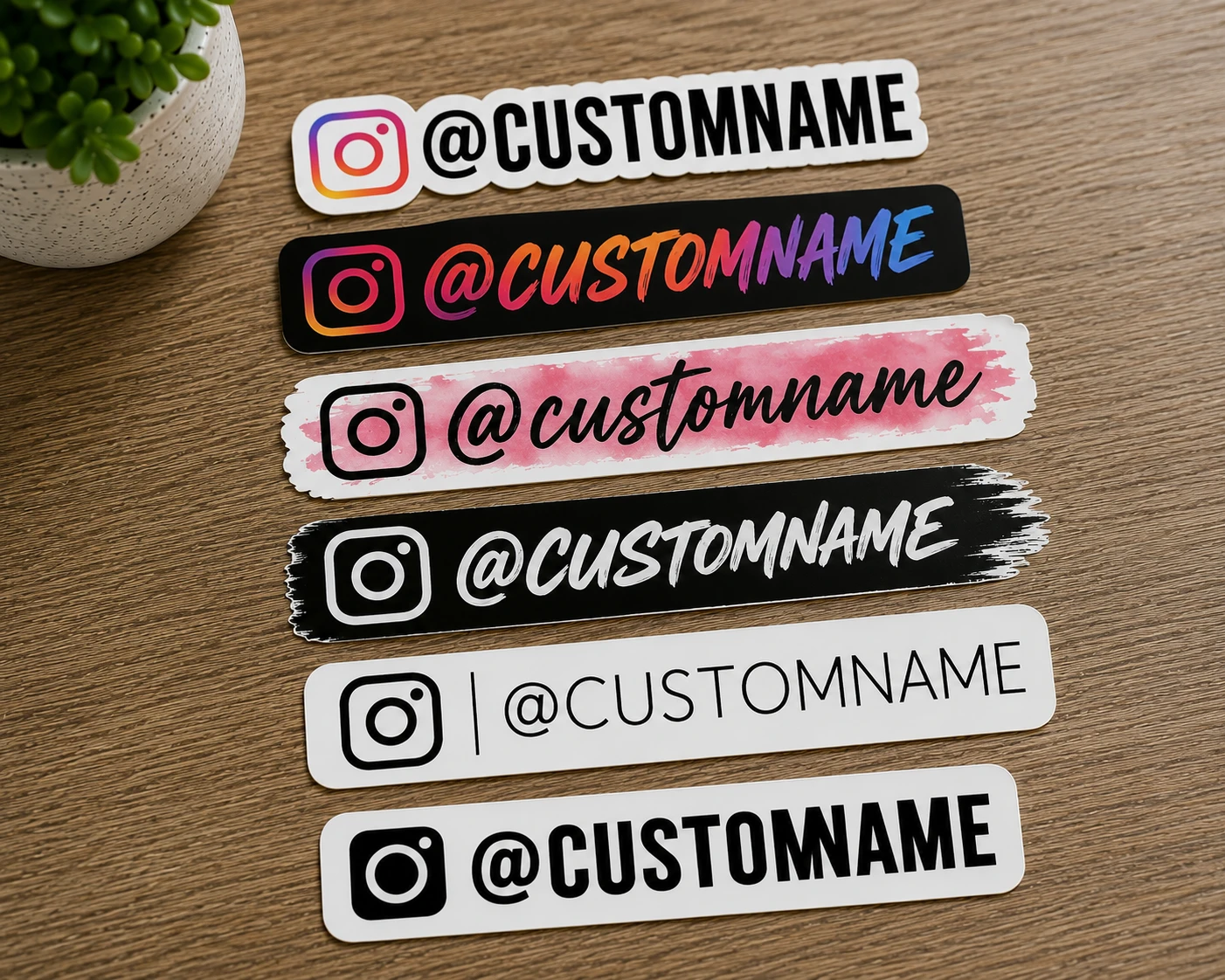 Custom Social Handle Stickers (20 Pack) - photo 2