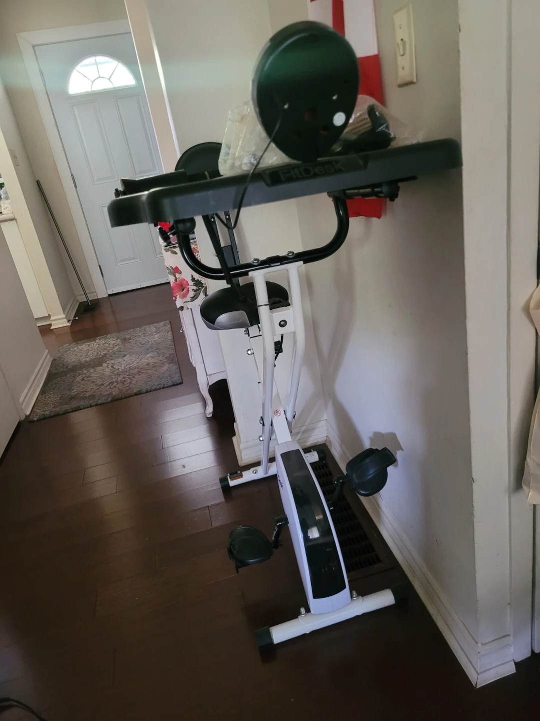 FitDesk Folding Exercise Bike with Desk