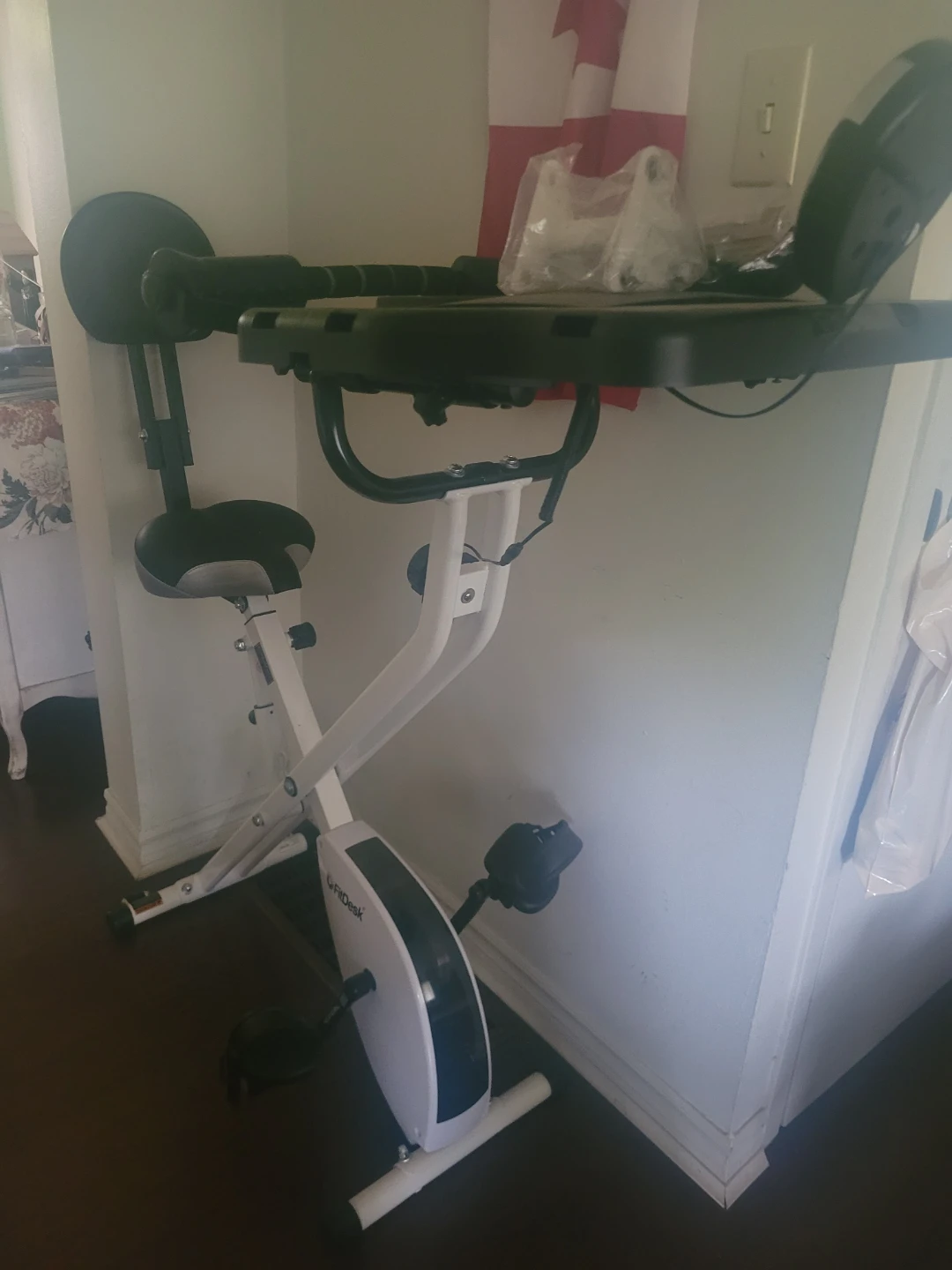 FitDesk Folding Exercise Bike with Desk - photo 2