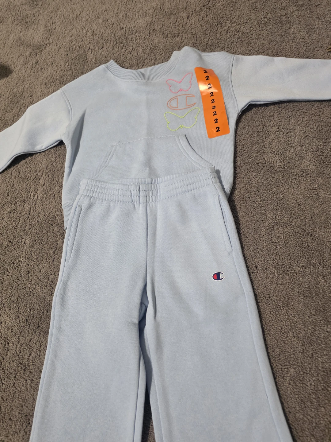 Champion Light Blue Sweatshirt and Jogger Set