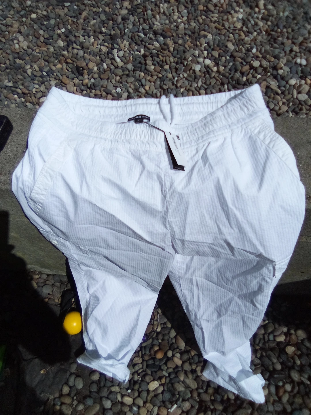 James Perse Los Angeles White Striped Pants Size 3