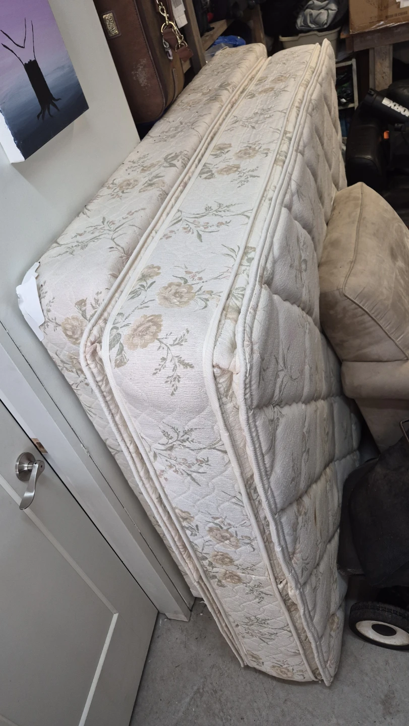 Twin Size Mattress with Floral Pattern