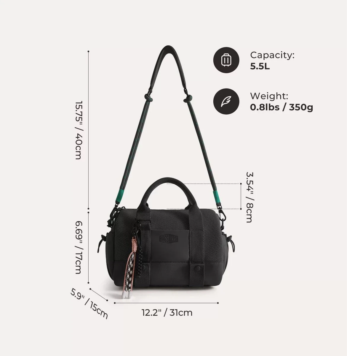 BAGSMART Mini Duffle Bag - photo 4
