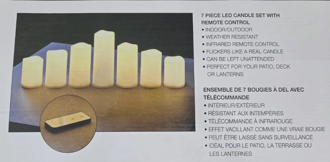 Home Styles 7 Piece LED Candle Set with Remote Control - photo 2