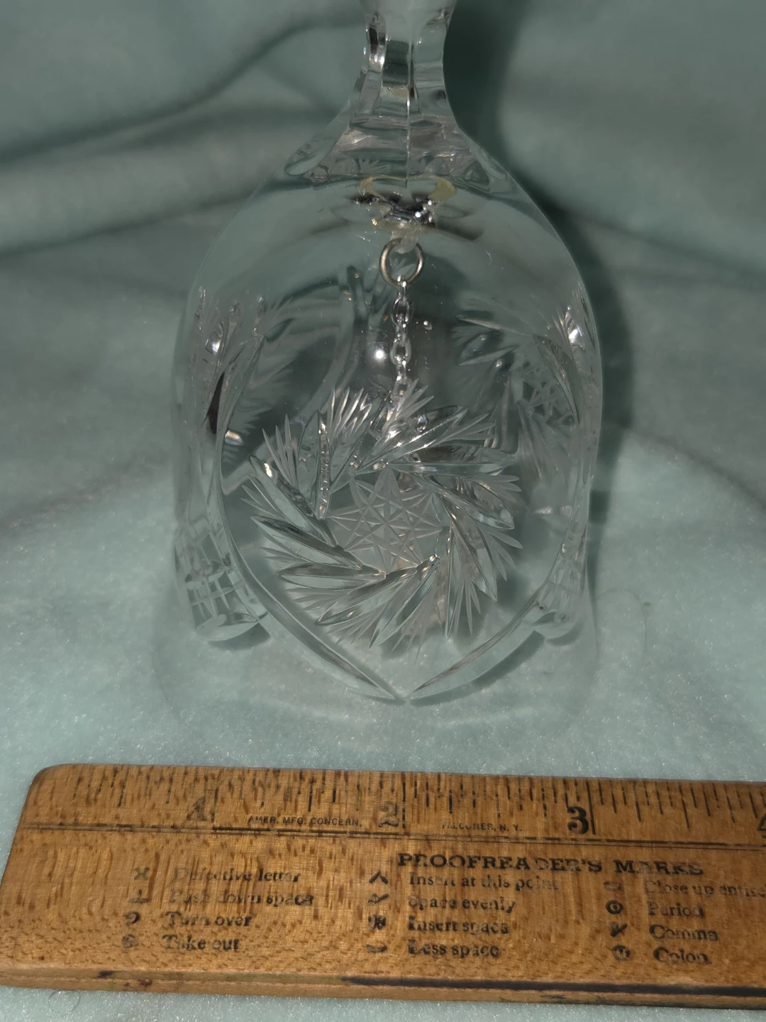 Crystal Etched Glass Bell - photo 5