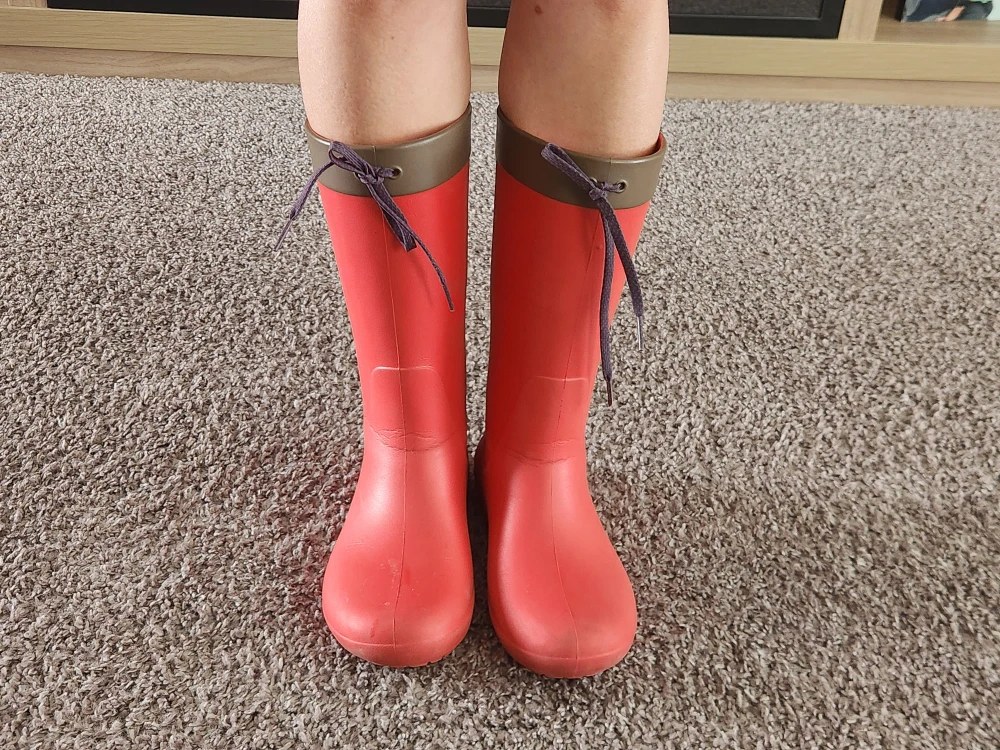 Red Tall Rain Boots