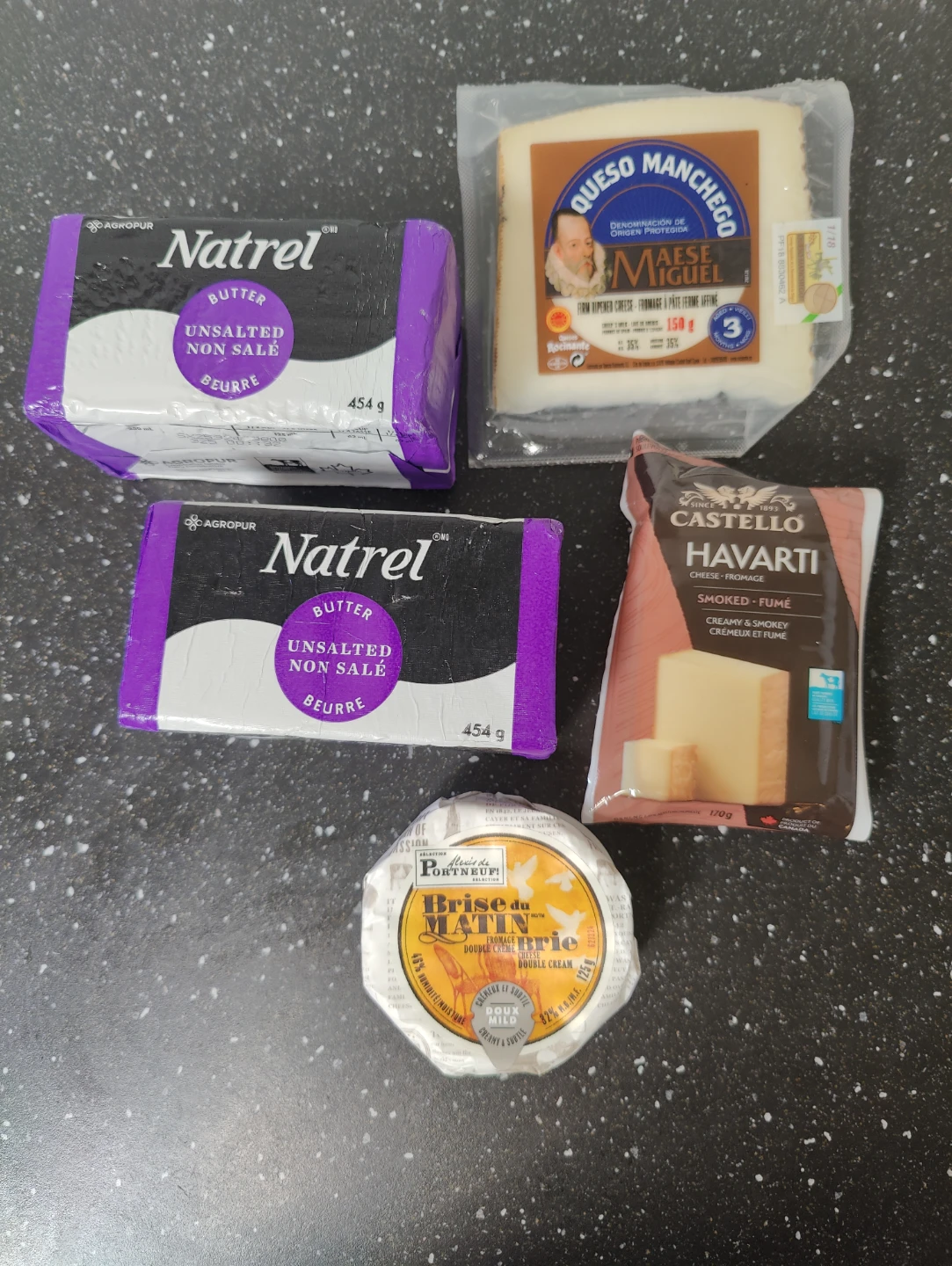 Assorted Cheeses and Butter