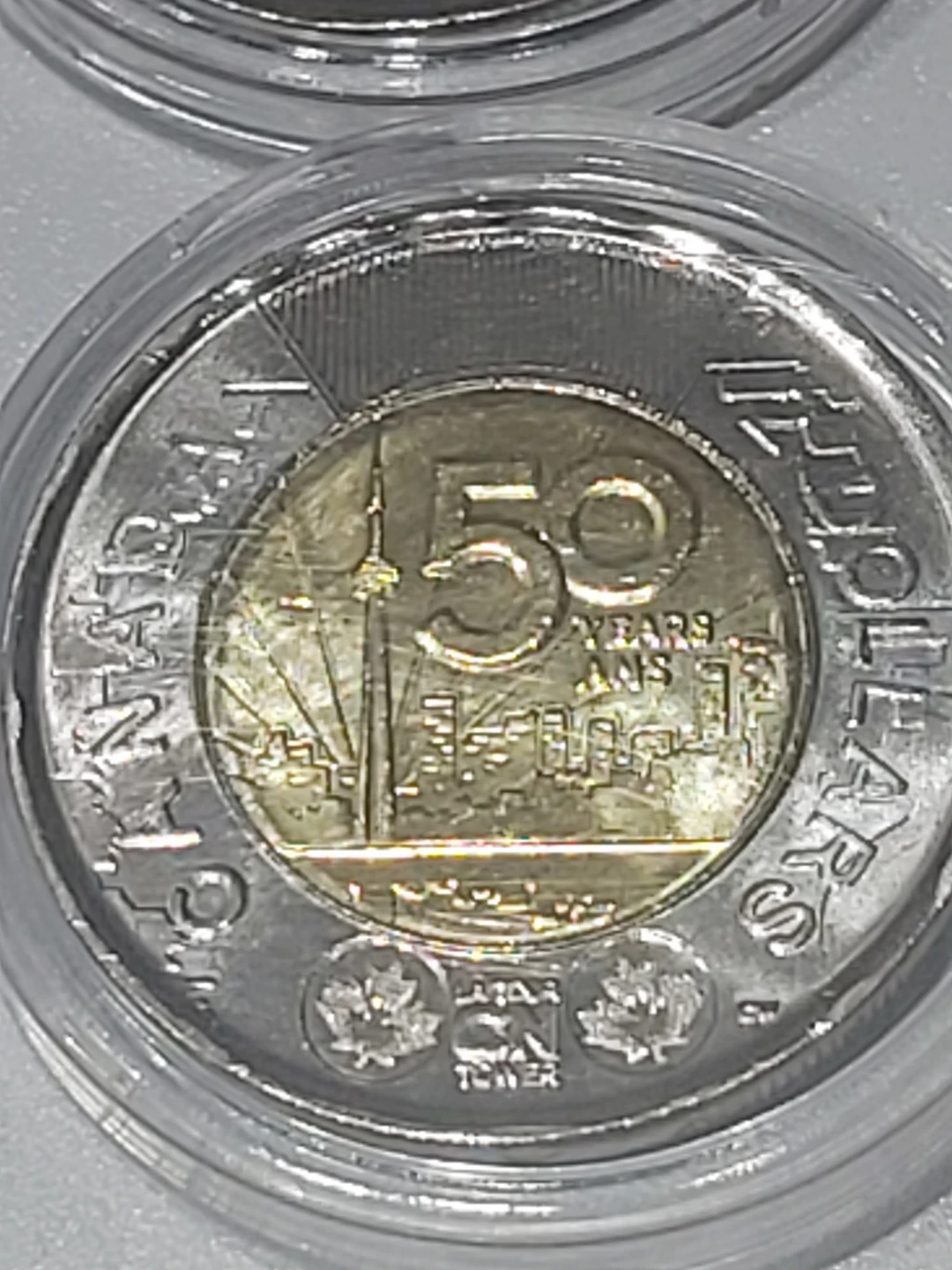 Canada 50 Years CN Tower 2 Dollar Coin 2020 - photo 2