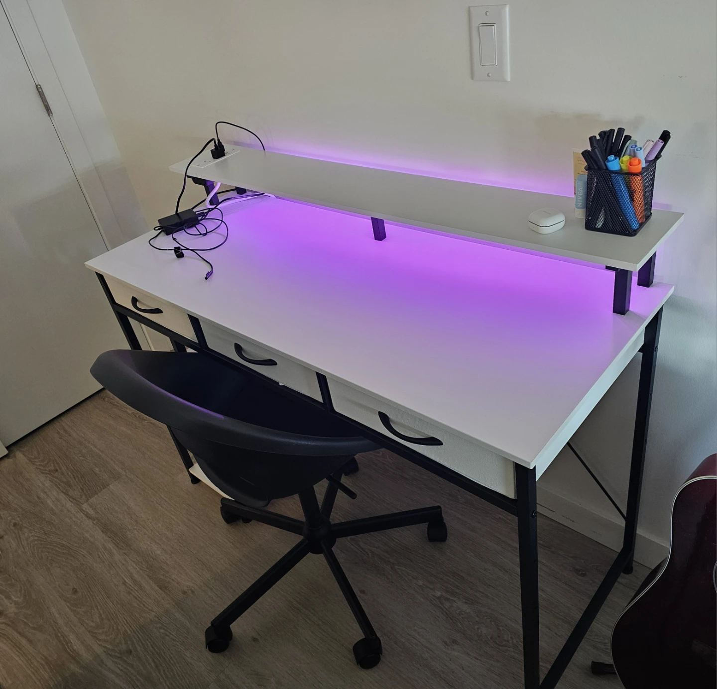 Gaming desk with RGB/outlets