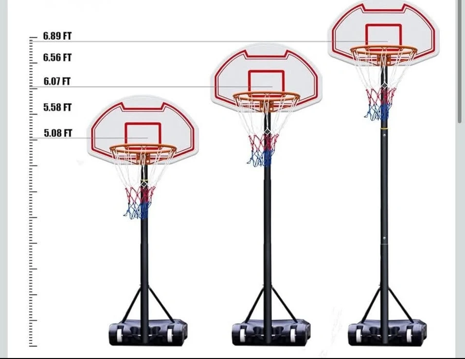Portable Basketball Hoop System with Adjustable Height - photo 3