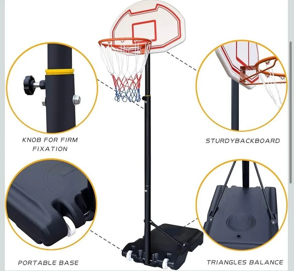 Portable Basketball Hoop System with Adjustable Height - photo 4