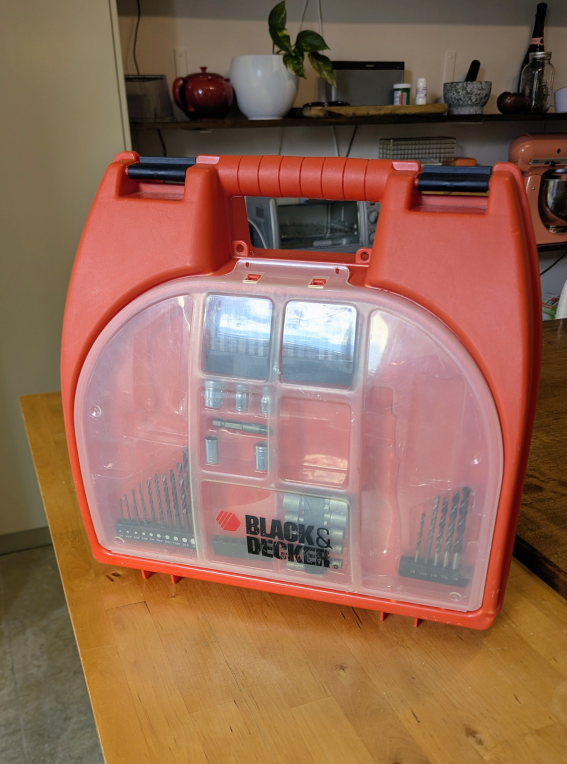 Black and Decker Tool Box with Assorted Driver/Bits