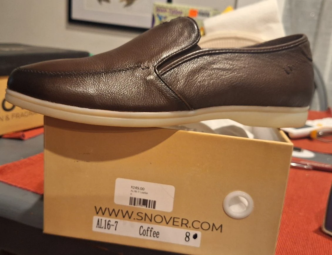 Snovel Coffee Loafer Shoes Size 8