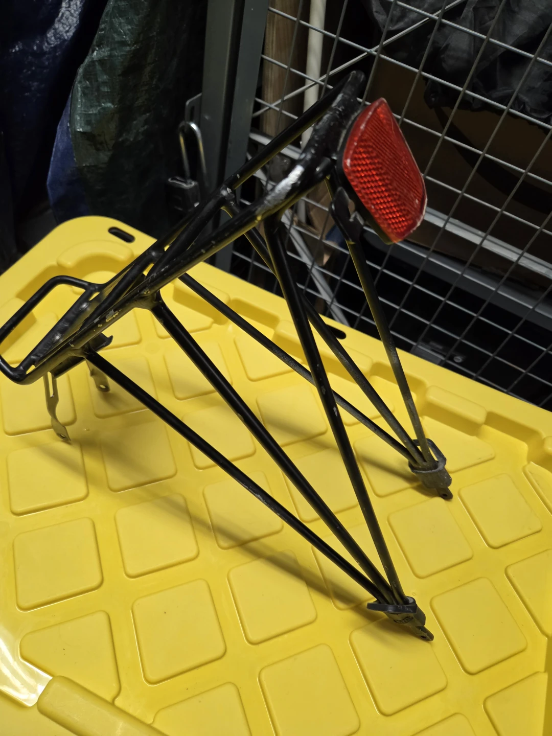 Black Rear Bicycle Rack with Reflector