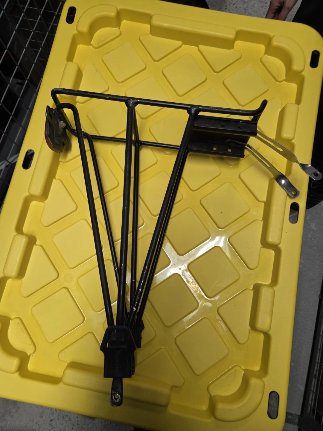 Black Rear Bicycle Rack with Reflector - photo 2