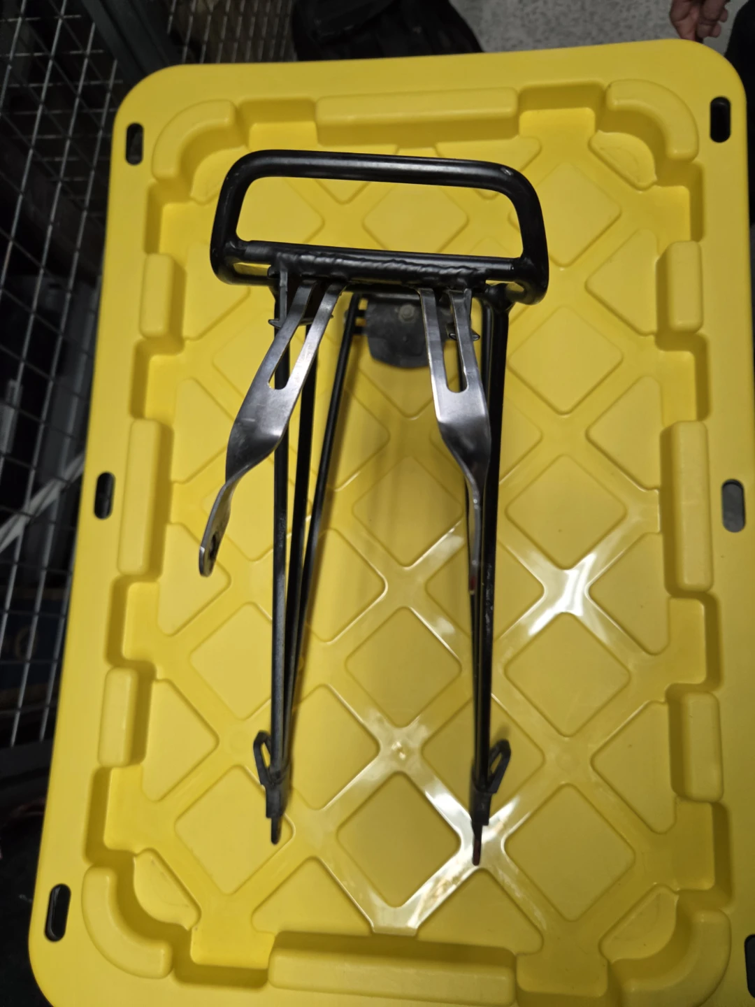 Black Rear Bicycle Rack with Reflector - photo 3