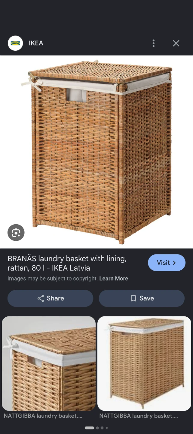IKEA BRANÄS Laundry Basket with Lining - photo 5