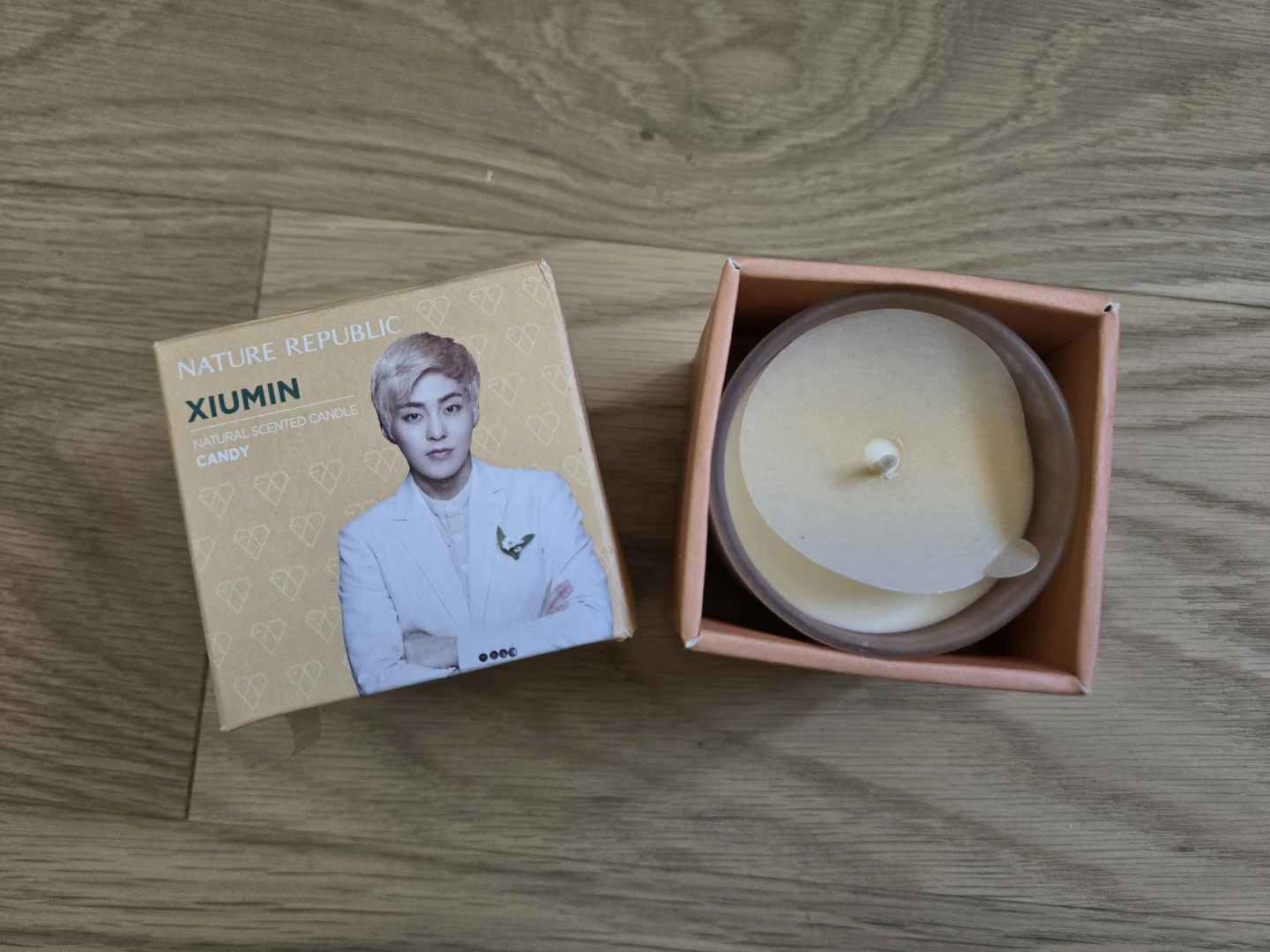 2017 EXO Xiumin Nature Republic Photocard Hand Cream Candle - photo 4