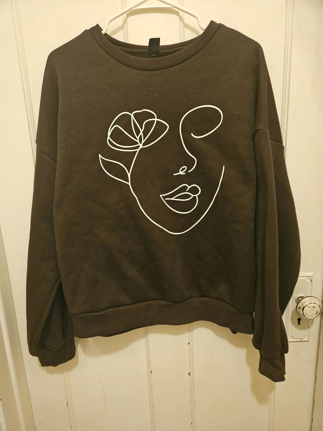 SHEIN CURVE 1XL Brown Graphic Sweatshirt
