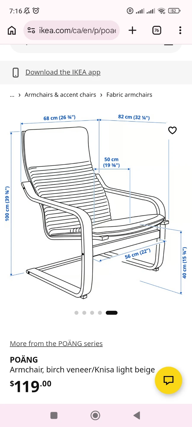 IKEA Poäng Armchair - Light Beige - photo 5