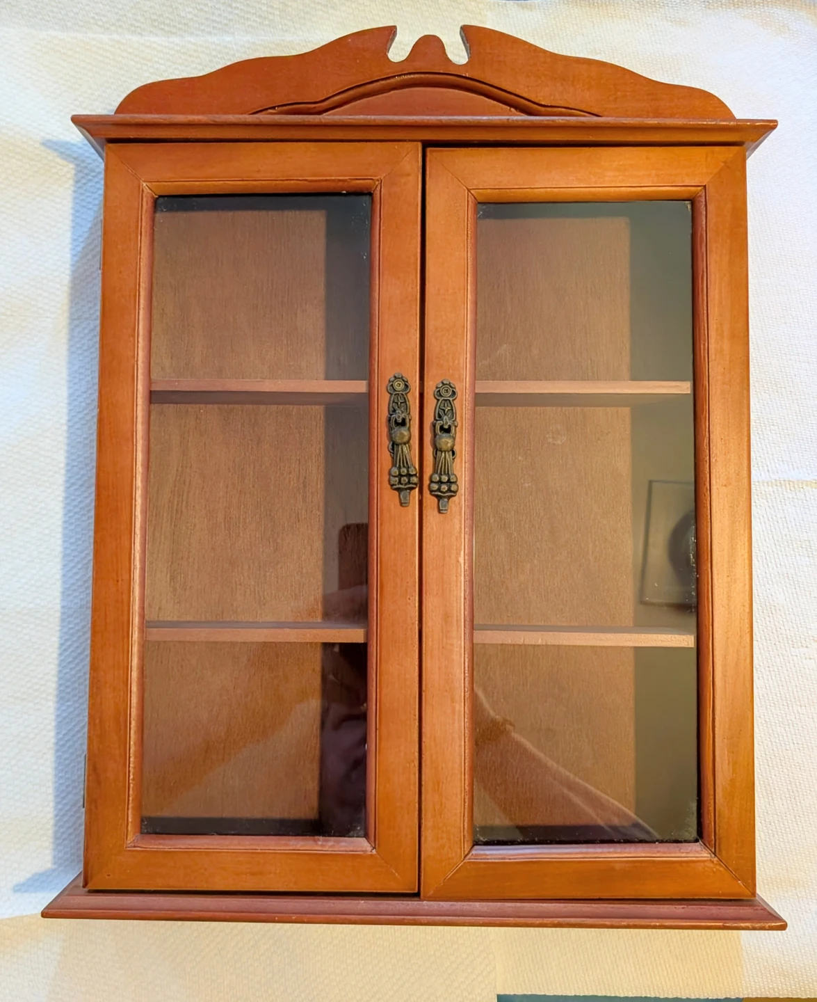 Wooden Display Cabinet with Glass Doors