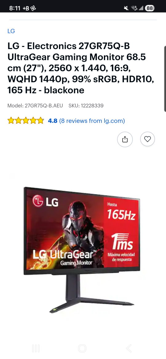 LG UltraGear 27GR75Q-B 27" QHD Gaming Monitor - photo 3