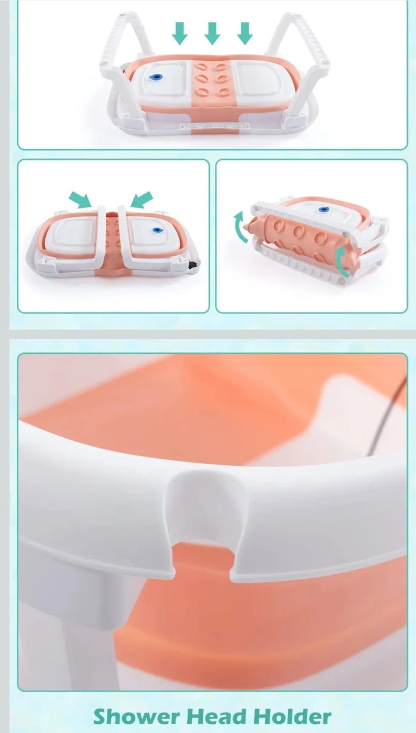 Collapsible Baby Bathtub with Temperature Display - photo 3