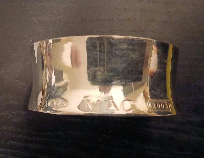 Vintage Sterling Silver MAC Cuff Bracelet 925