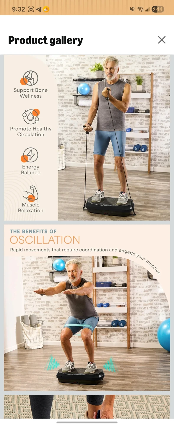 LifePro Waver Mini Vibration Plate Fitness Machine with Bands - photo 2