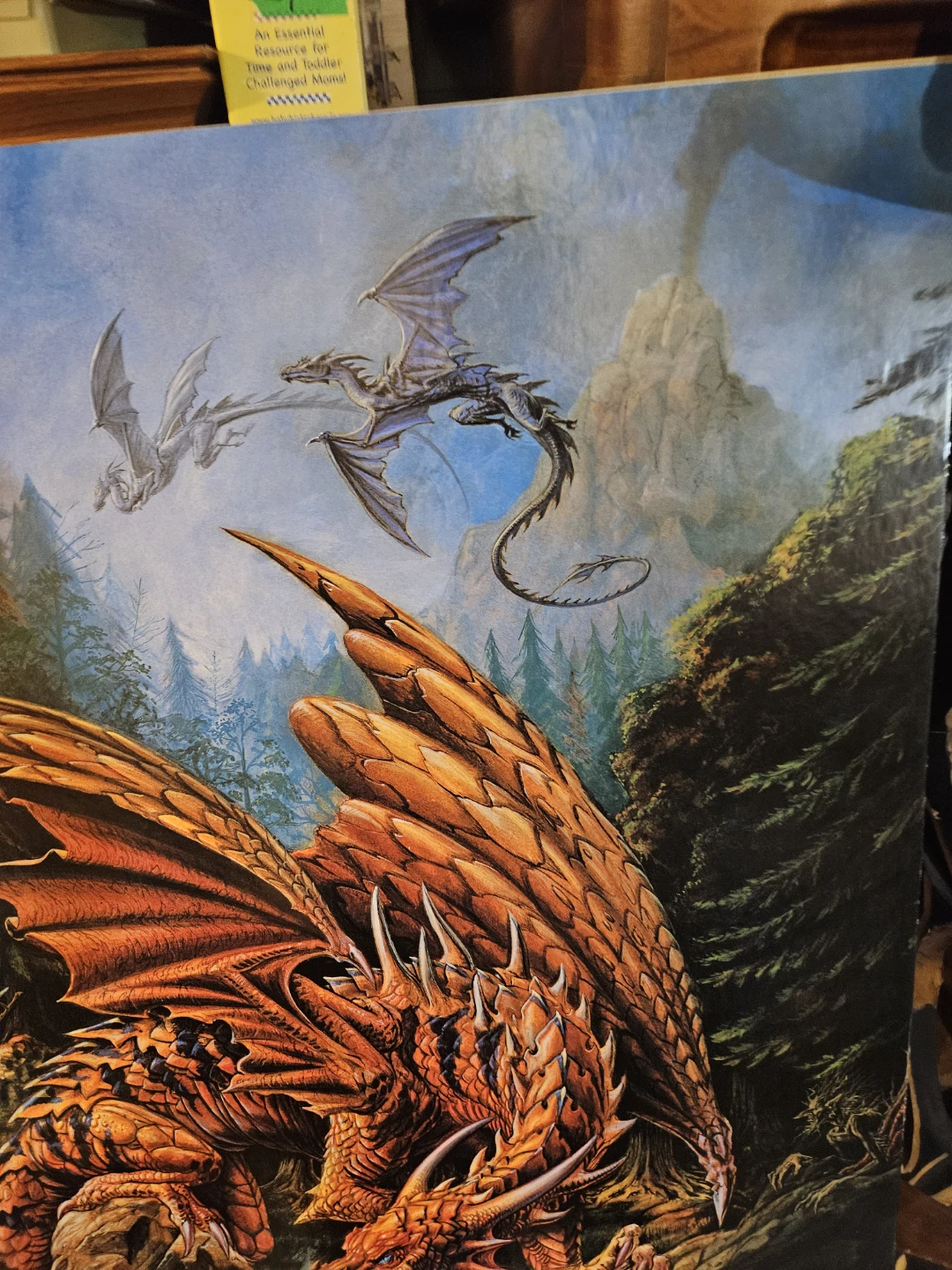 Vintage Fantasy Dragon Art Print - photo 4