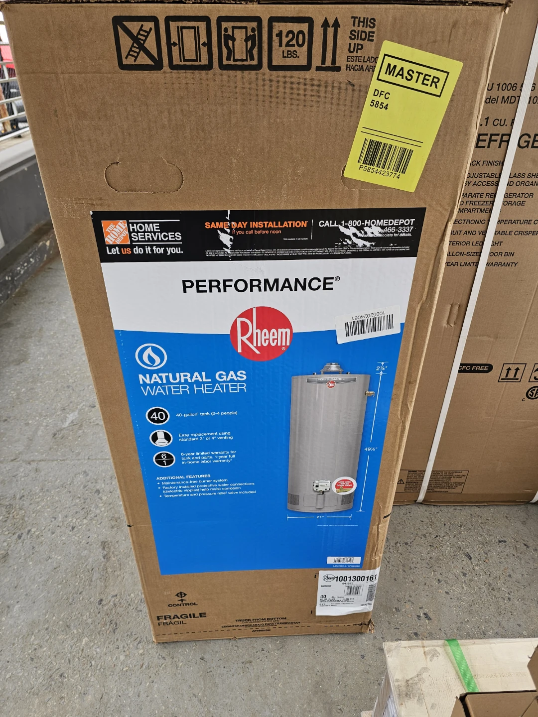 New Rhemm 40 gallon natural gas water heater